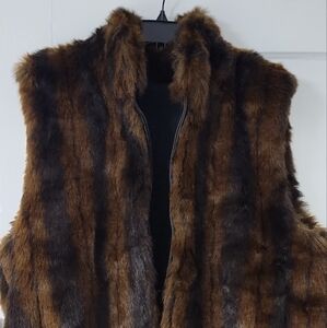 Reversible faux fur vest